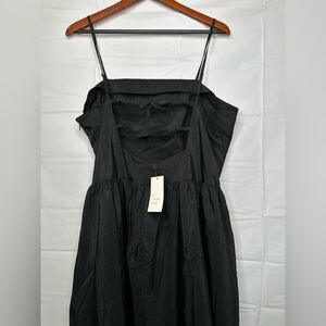 Wild Fable Black Dres Women’s Size 16 Straps Open Back With Bow & Pockets